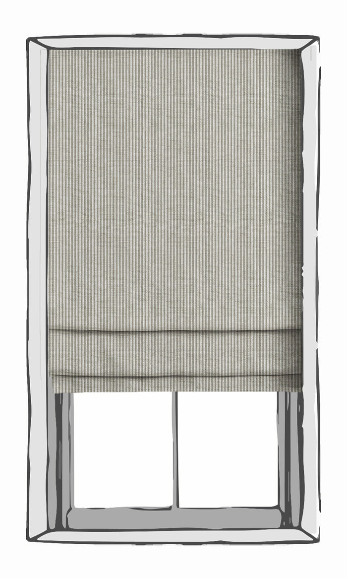 Modern Striped Fabric Material By the Metre (Grey/ White)