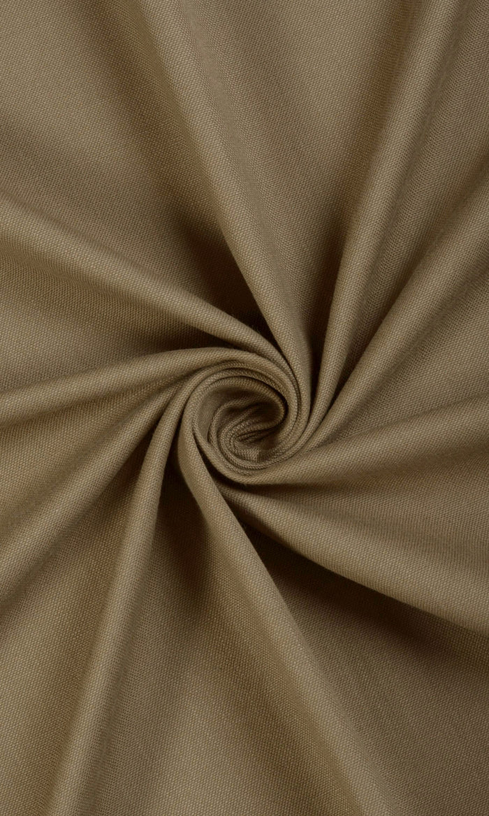 Poly-Cotton Curtain Panels (Brown)