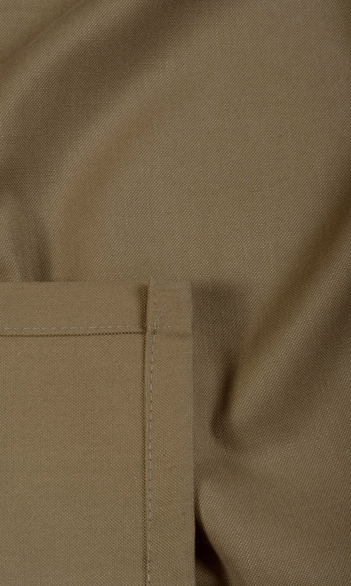 Poly-Cotton Pinch Pleat, Rod Pocket, Eyelet Curtains (Brown)