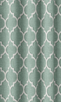 Trellis Tile Print Home Décor Fabric By the Metre (Blue/ White)