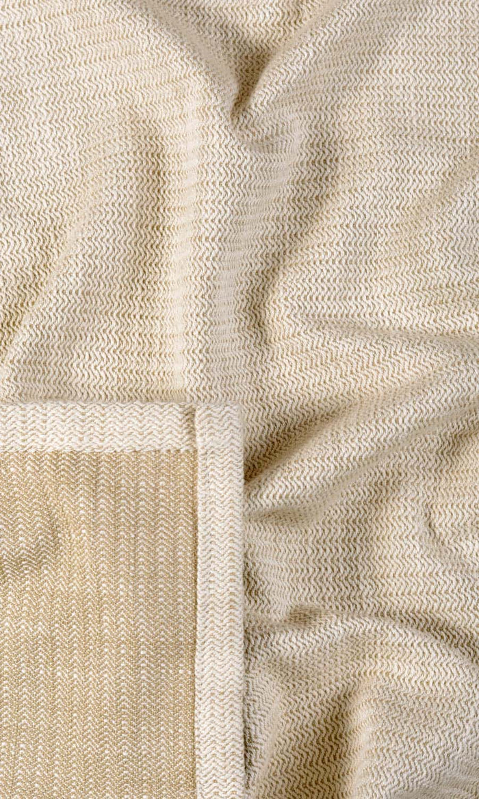 Textured Made-to-Measure Curtains (Sepia Beige/ Off White)