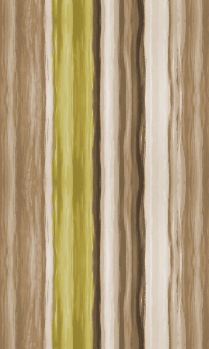 Striped Dimout Pinch Pleat, Rod Pocket, Eyelet Curtains (Yellow/ Brown/ Green)