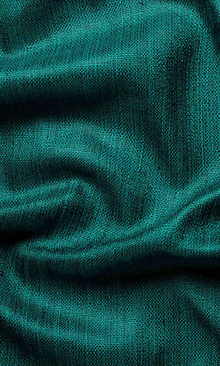 Faux Silk Window Treatments Fabric By the Metre (Teal Blue)