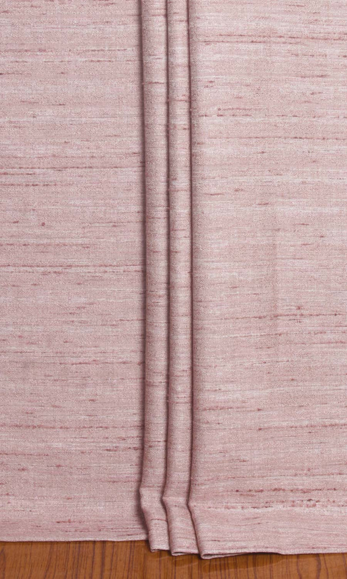Faux Silk Textured Window Treatments Fabric By the Metre (Pastel Pink)