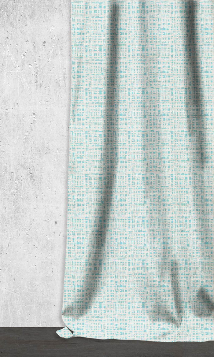 Abstract Print Home Décor Fabric By the Metre (White/ Blue)