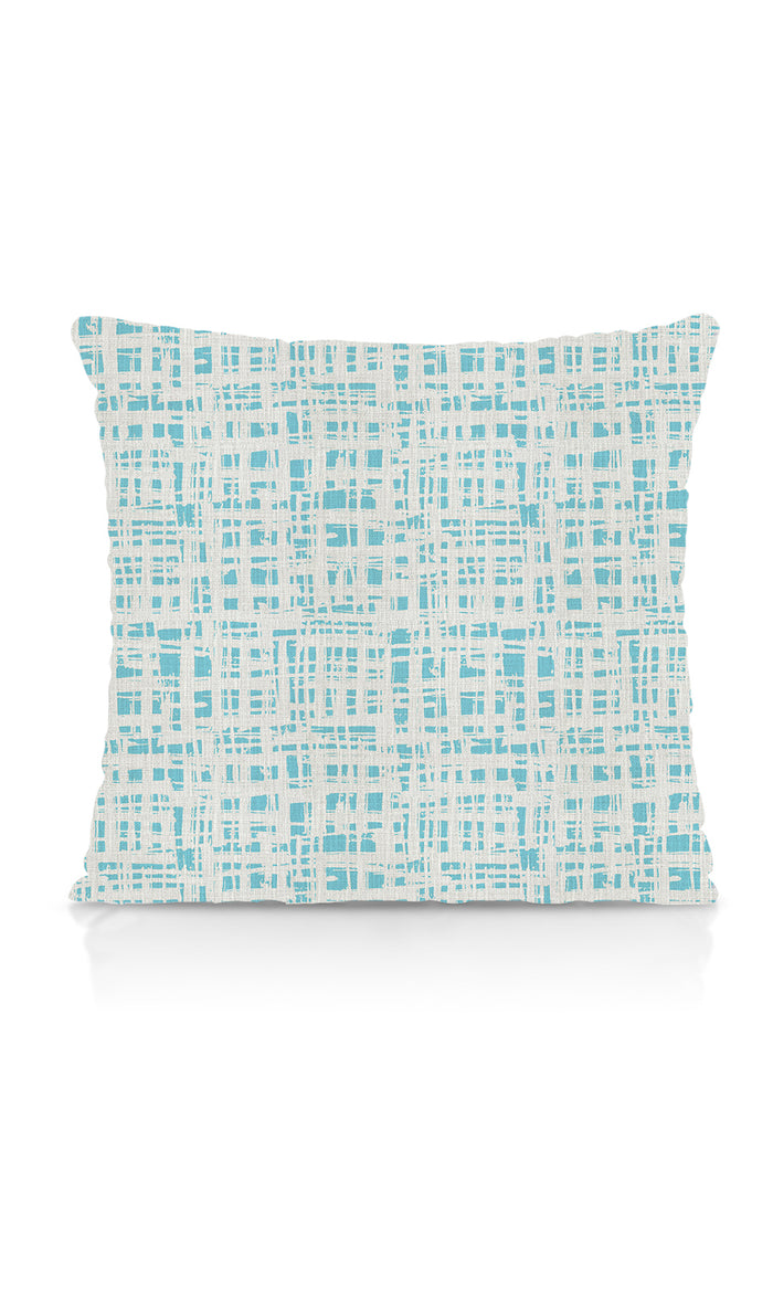 Abstract Print Home Textile Fabric Material By the Metre (White/ Blue)