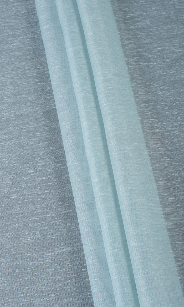 Textured Sheer/ Voile Home Textile Fabric Material By the Metre (Light Blue)