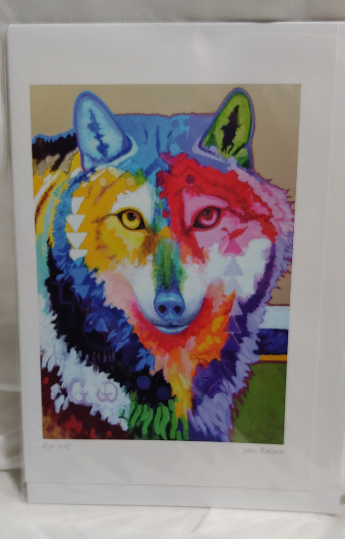 John Balloue Big Wolf Wall Art | Native Art Canada