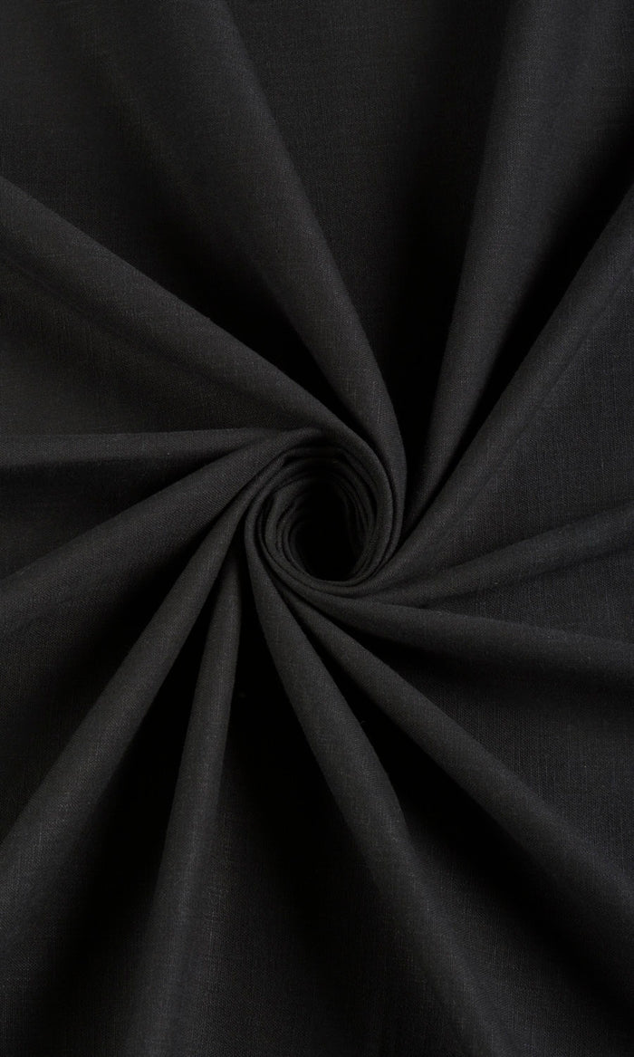 Poly-Cotton Window Treatments Fabric By the Metre (Charcoal)