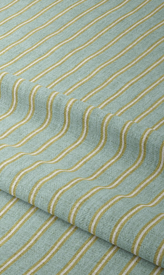 Geometric Print Pinch Pleat, Rod Pocket, Eyelet Curtains (Turquoise Blue/ Green)
