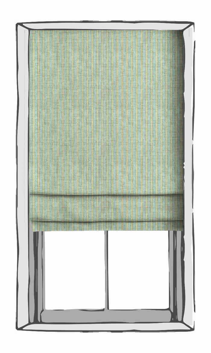 Geometric Print Window Treatments Fabric By the Metre (Turquoise Blue/ Green)
