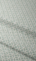 Geometric Print Drapes (Aqua Blue/ White)