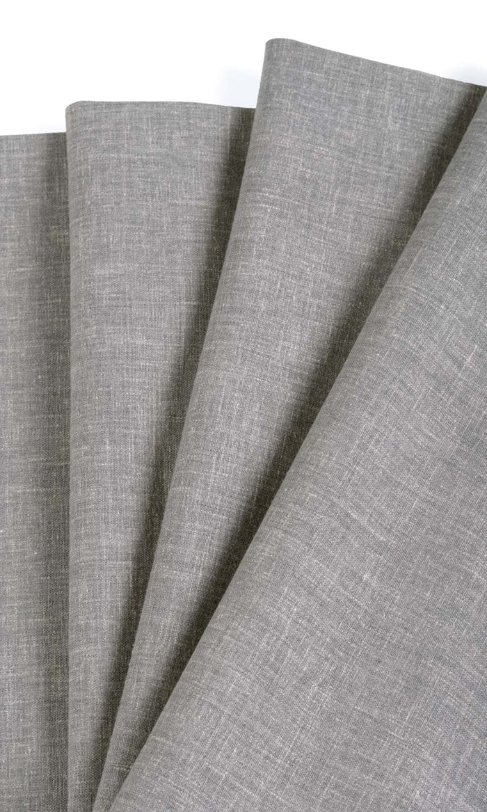 Linen Texture Curtains for Living, Bedroom, Kitchen, Bathroom (Grey)