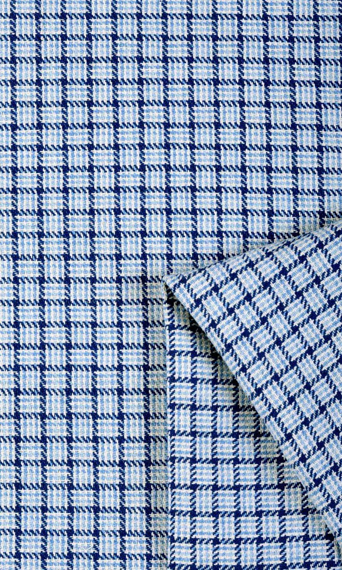 Basketweave Drapes (Blue/ Sky Blue/ White) Extra Long Short Wide