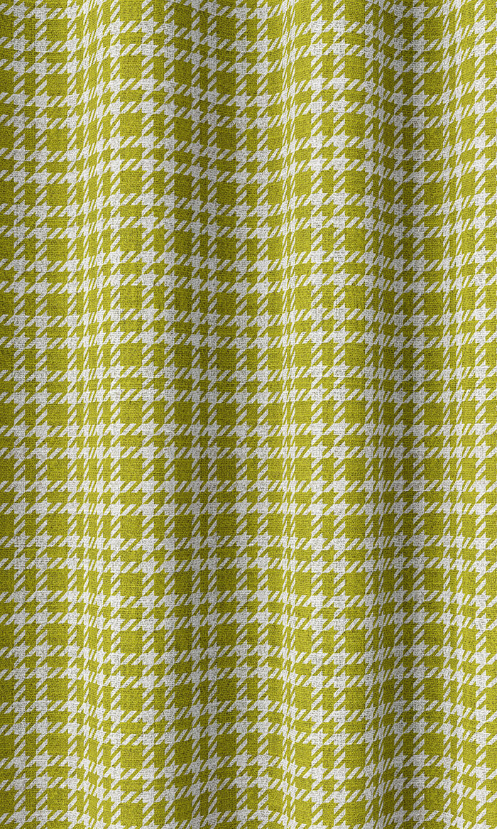Check Patterned Curtain Panels (Apple Green)
