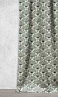 Geometrical Pattern Home Décor Fabric By the Metre (Black/ Ivory)