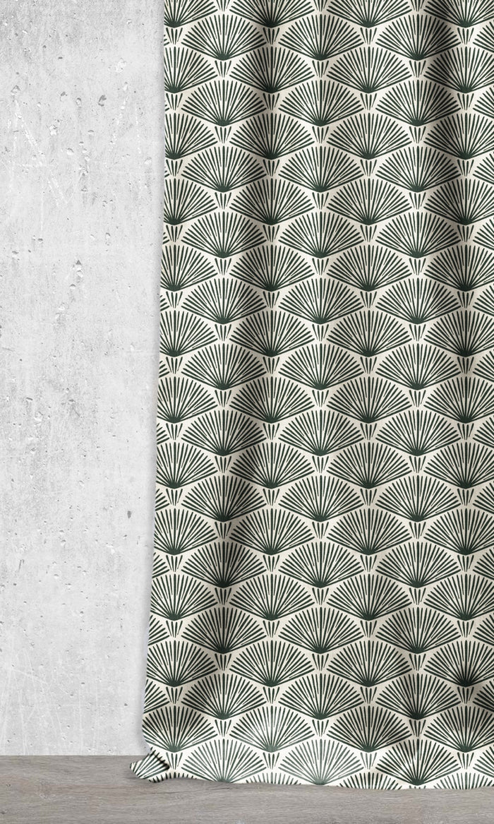 Geometrical Pattern Curtains (Black/ Ivory)