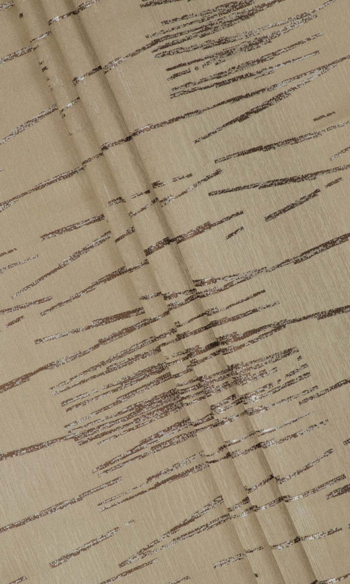 Abstract Patterned Window Treatments Fabric By the Metre (Mocha Coffee)
