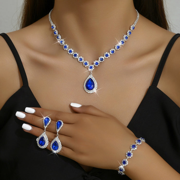 Bridal Jewelry Set Necklace Earrings and Bracelet
