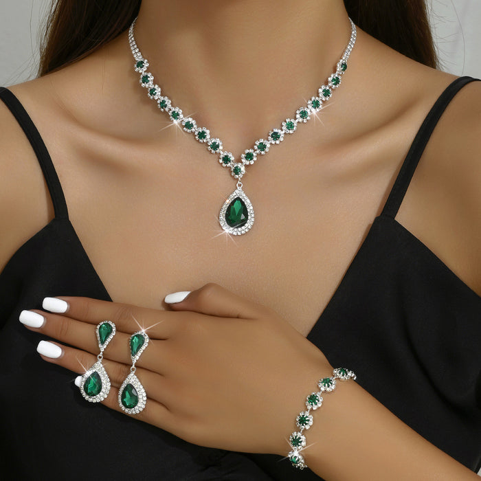 Bridal Jewelry Set Necklace Earrings and Bracelet