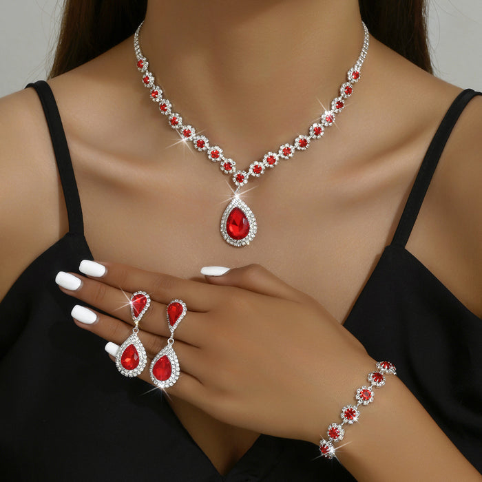 Bridal Jewelry Set Necklace Earrings and Bracelet