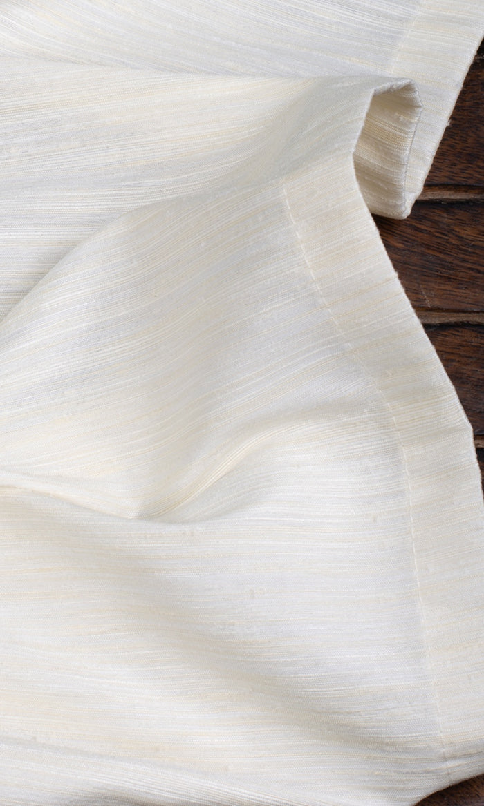 Textured Window Treatments Fabric By the Metre (Warm Ivory)