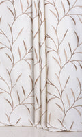 Floral Embroidery Home Décor Fabric By the Metre (Cream)