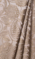Floral Embossed Drapes (Two Tone Beige)