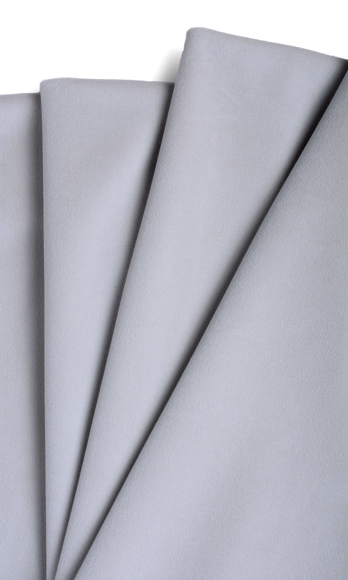 Velvet Curtain Panels for Living, Bedroom, Kitchen, Bathroom (Steel Grey/ Blue)