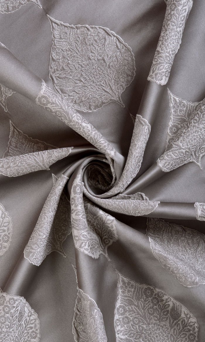 Ogee Patterned  Made-to-Measure Curtains (Pale Gray)