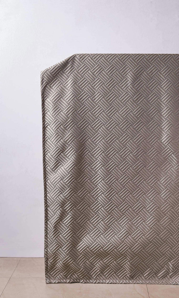 Silk Blend Window Treatments Fabric By the Metre (Caramel/ Beige)