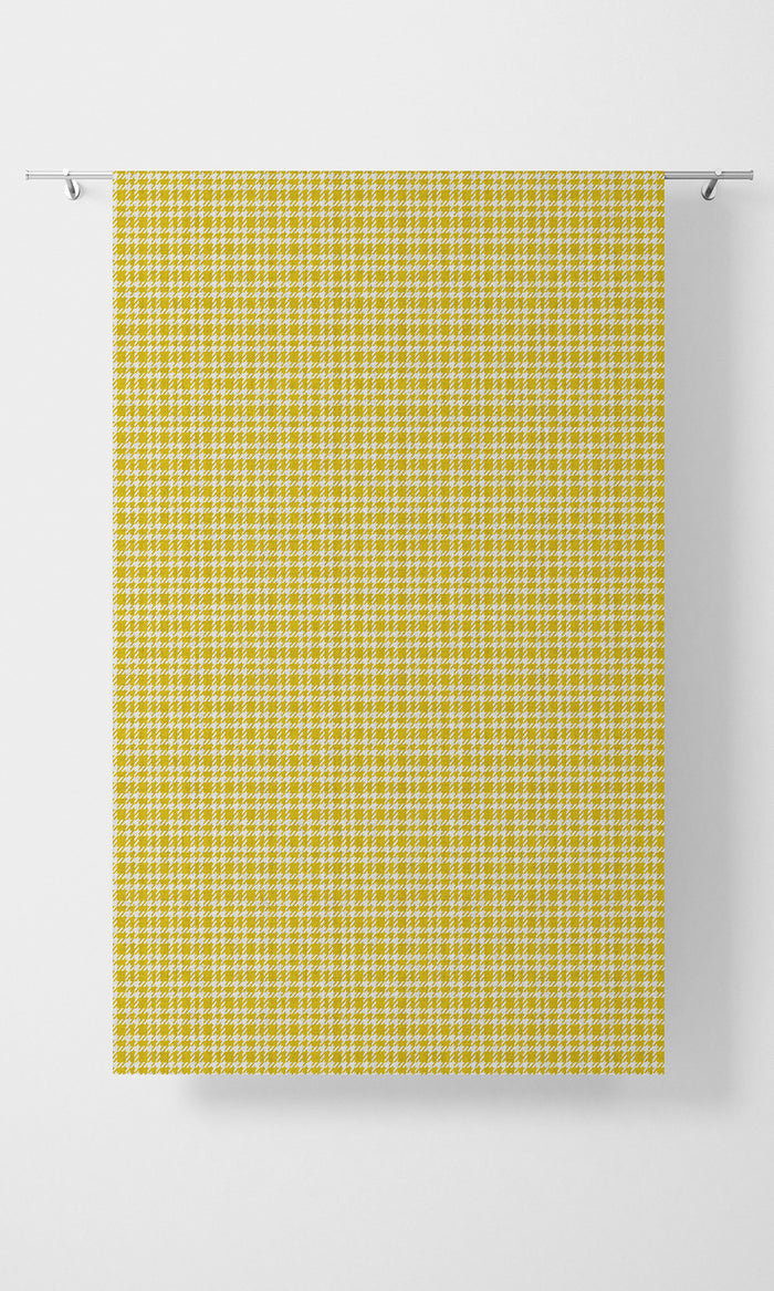 Check Patterned Fabric Material By the Metre (Yellow)