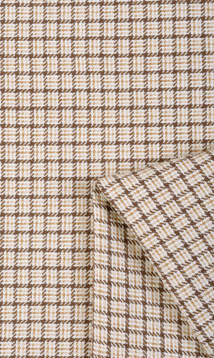Check Cotton Drapes (Brown/ Mocha/ Cream) Extra Long Short Wide