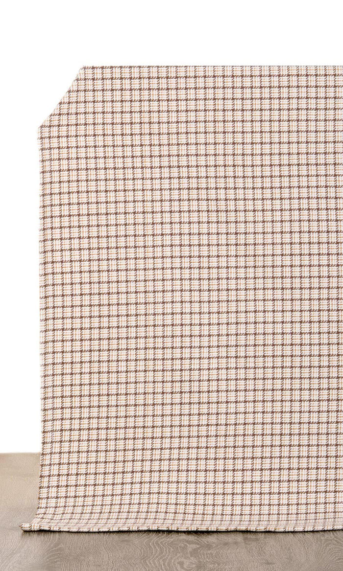 Check Cotton Made-to-Measure Curtains (Brown/ Mocha/ Cream)
