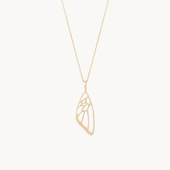 Butterfly Wing Charm in 10k yellow gold, alternate angle detail view 3