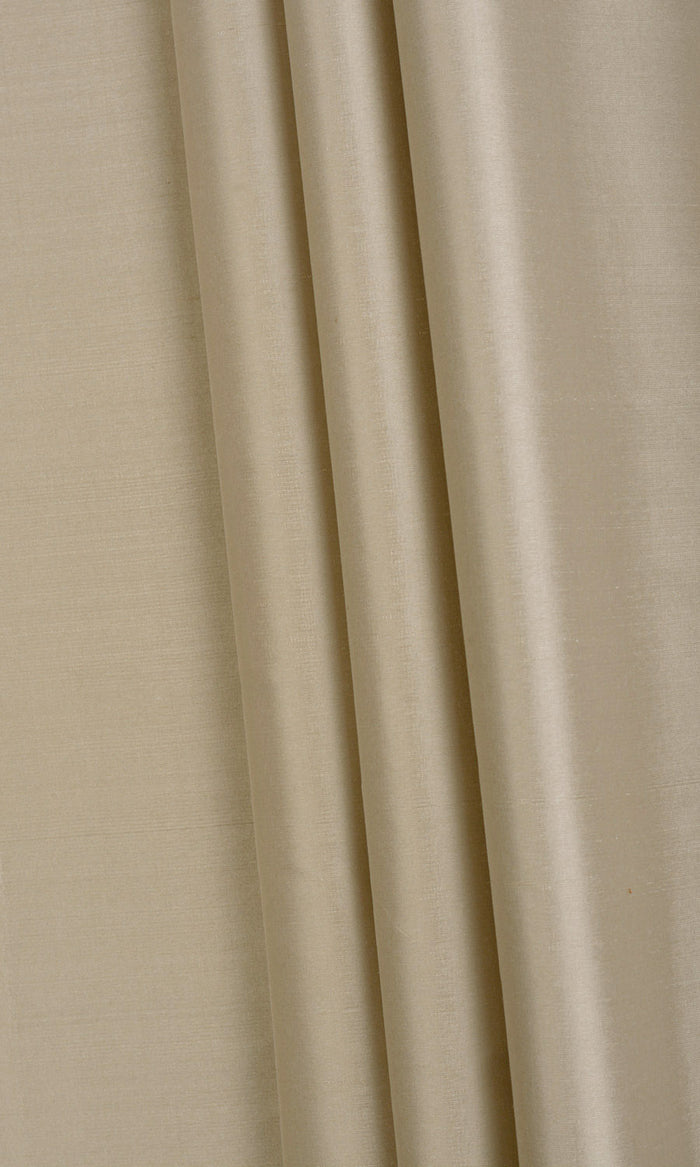 Shantung Silk Fabric By the Metre for Curtains & Drapes (Wheat Beige)