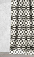 Geometrical Pattern Home Décor Fabric By the Metre (Black/ Ivory)