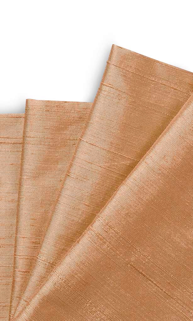 Pure Silk Curtains for Living, Bedroom, Kitchen, Bathroom (Peach Brown)
