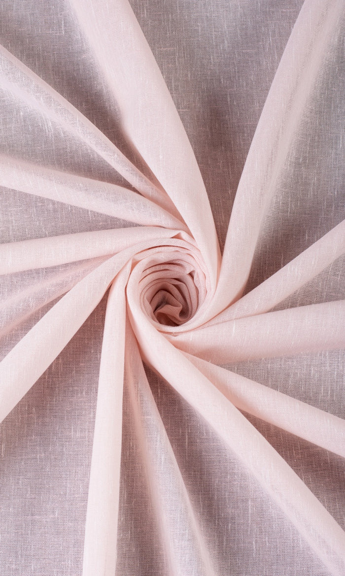 Plain Sheer Home Textile Fabric Material By the Metre (Powder Pink)