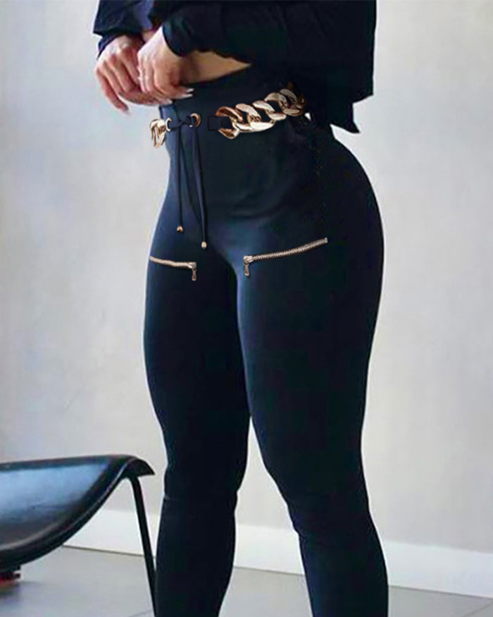 Camo Waist-Tie Leggings
