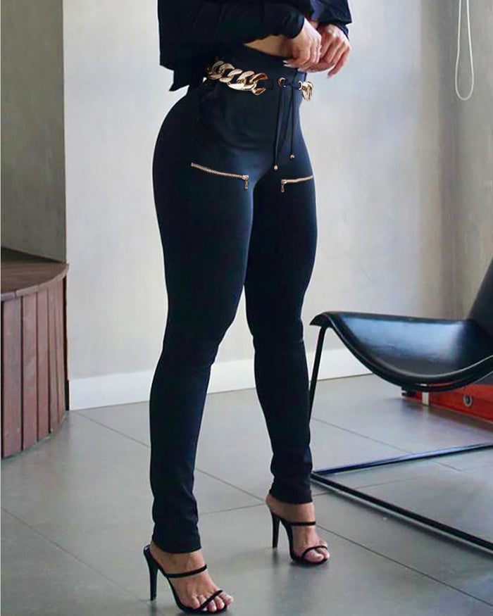 Camo Waist-Tie Leggings