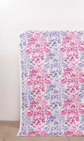 Printed Curtains (Fuchsia Pink/ Purple)