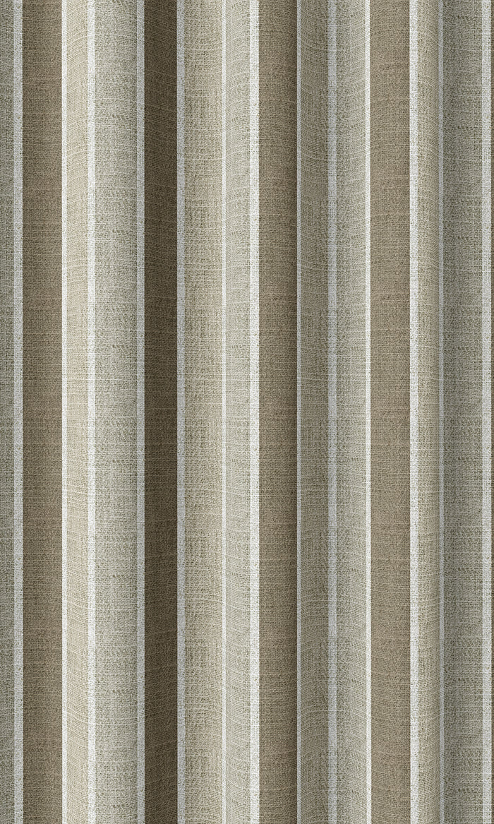Striped Patterned Drapes (Beige/ Brown)