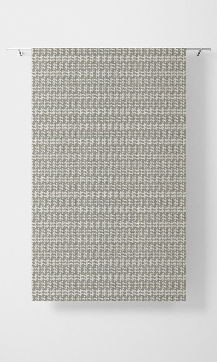Check Patterned Home Textile Fabric Material By the Metre (Grey/ White)