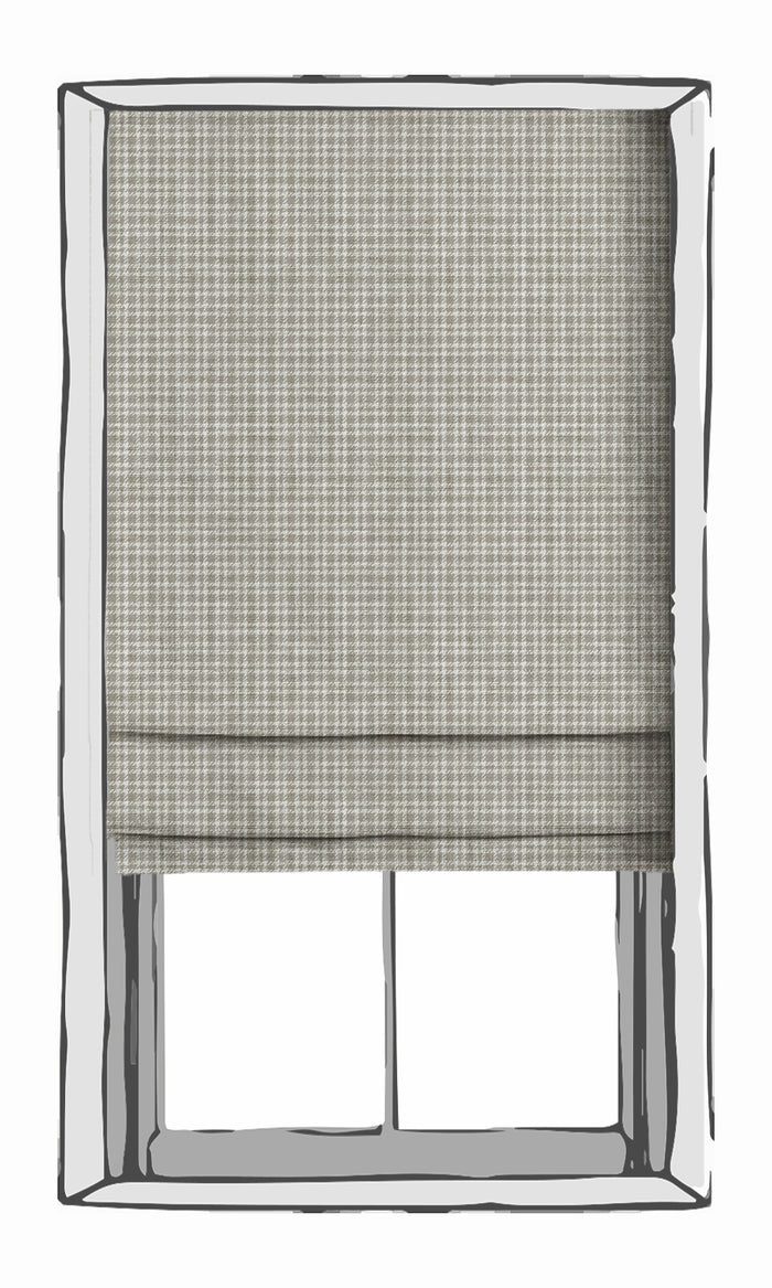 Check Patterned Fabric Material By the Metre (Grey/ White)
