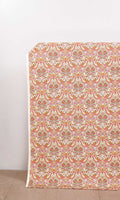Fleur De Lis Print Drapes (Orange/ Purple)