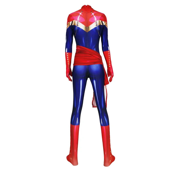 Carol Danvers Superhero Cosplay Bodysuit | Zentai Suit for Women & Kids