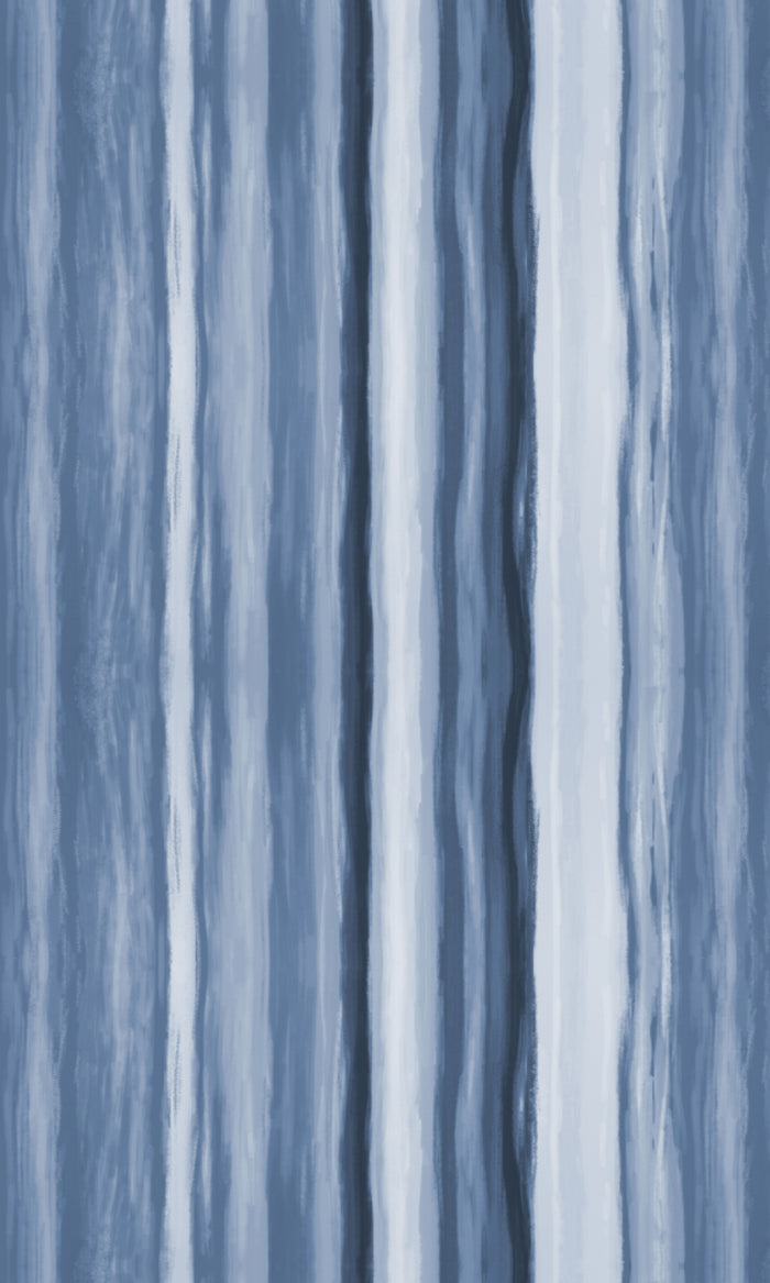 Modern Striped Home Textile Fabric Material By the Metre (Cobalt/ Denim Blue)