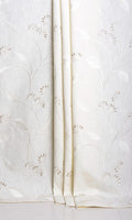 Floral Embroidery Home Décor Fabric By the Metre (White/ Cream)
