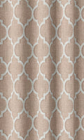Trellis Tile Print Home Décor Fabric By the Metre (Blush Pink/ White)